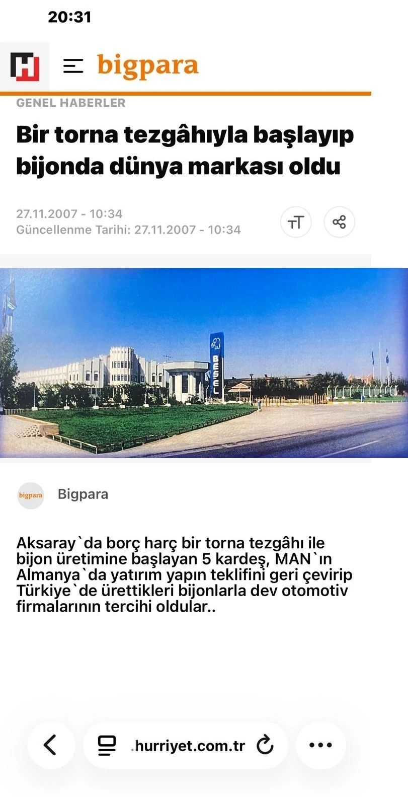 Hürriyet Big Para coverage